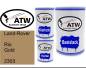 Preview: Land-Rover, Rio Gold, 2303: 500ml Lackdose + 500ml Klarlack + 250ml Härter - Set, von ATW Autoteile West.